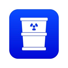 Trash can icon digital blue for any design isolated on white vector illustration