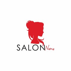 Beauty Salon Silhouette Logo, Icon, Sign Template Vector Design