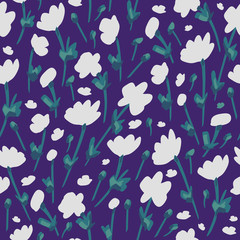 Flower Pattern. Endless Background. Seamless