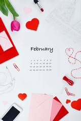 Page from calendar for february 2019