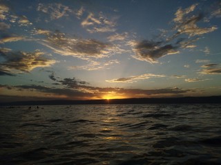 Obraz premium sunset over the Dead Sea