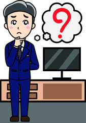 男性会社員サラリーマンの？わからない