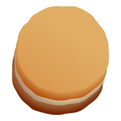 Sandwich biscuit icon. Cartoon of sandwich biscuit vector icon for web design isolated on white background