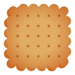 Cracker cookie icon. Cartoon of cracker cookie vector icon for web design isolated on white background