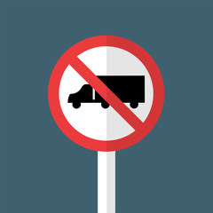 No Trucks Sign,Alert symbol,Do not pass trucks