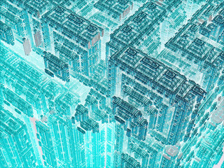 Take a look in the nice infinity of computer rendered visual art fractals - abstract design surrealism background wallpaper