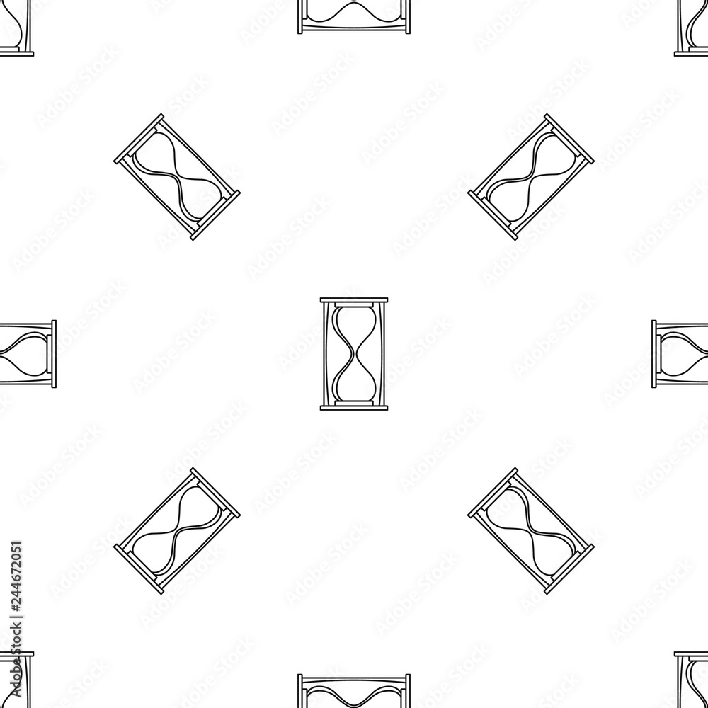 Poster sand clock icon. outline illustration of sand clock vector icon for web design isolated on white bac