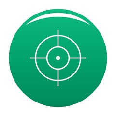 Shooting icon. Simple illustration of shooting vector icon for any design green