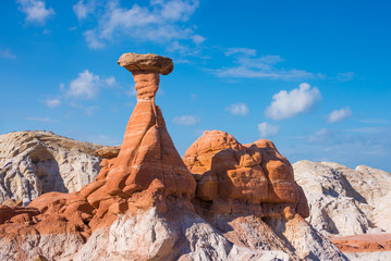 Hoodoos sandstone formations in Utah, USA 