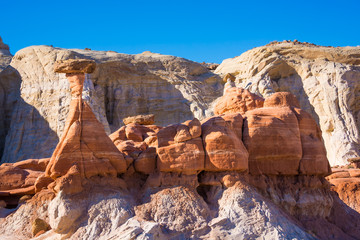 Hoodoos sandstone formations in Utah, USA 