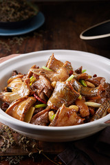 Delicious Chinese cuisine, snake meat pot
