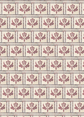 Kacheln mit rotem Muster