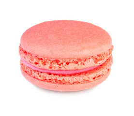 Pink pastry macaron dessert