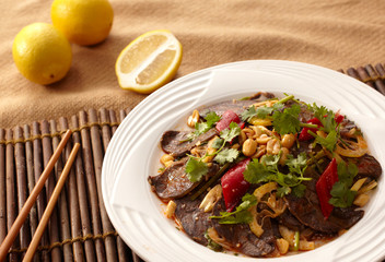 Delicious Chinese food, spicy small sausage