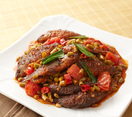 Delicious Chinese food, sweet and sour braised yellow front fish