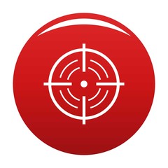 Rear sight icon. Simple illustration of rear sight vector icon for any design red