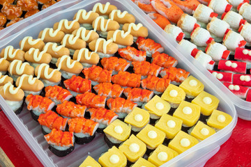 Fish ball with close up view.