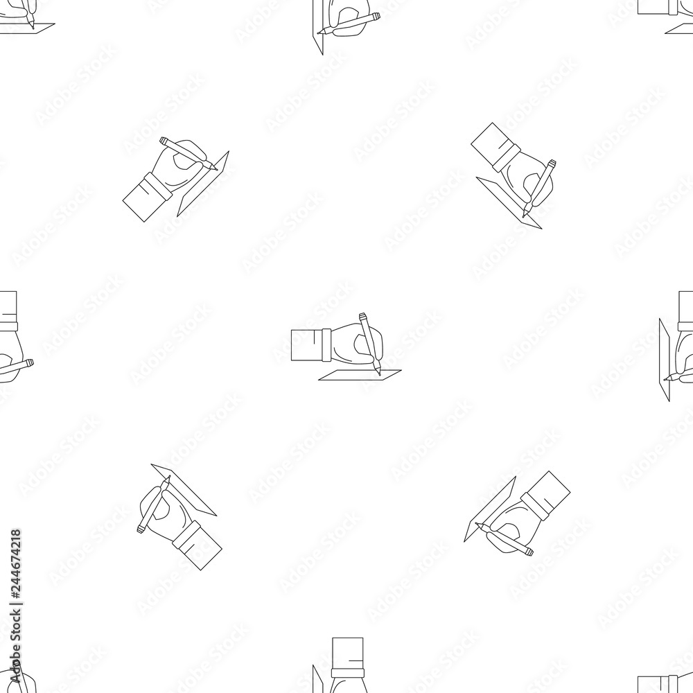 Poster hand sign election pattern seamless vector repeat geometric for any web design