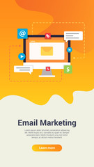 Email marketing landing page illustration design template. modern flat design style concepts. can use for website and mobile apps ui development. 
