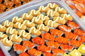 Fish ball with close up view.