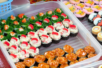 Fish ball with close up view.