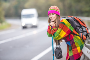 Traveler on the road	