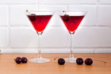 Red cherry cocktail