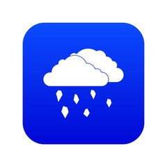 Clouds and hail icon digital blue for any design isolated on white vector illustration