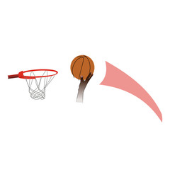 Abstract basketball player hands shooting basketball form lines and triangles. Illustration vector