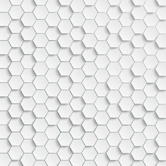 White Hexagon Structure Cover