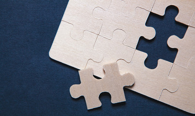 Fototapeta premium puzzle puzzles team
