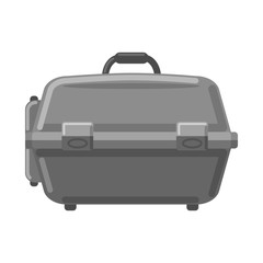 Vector illustration of suitcase and baggage symbol. Set of suitcase and journey vector icon for stock.