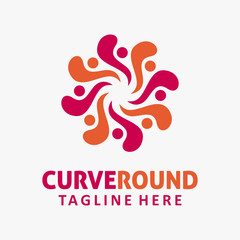 Abstract flower logo design