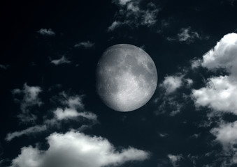 Plakat The moon in the night sky