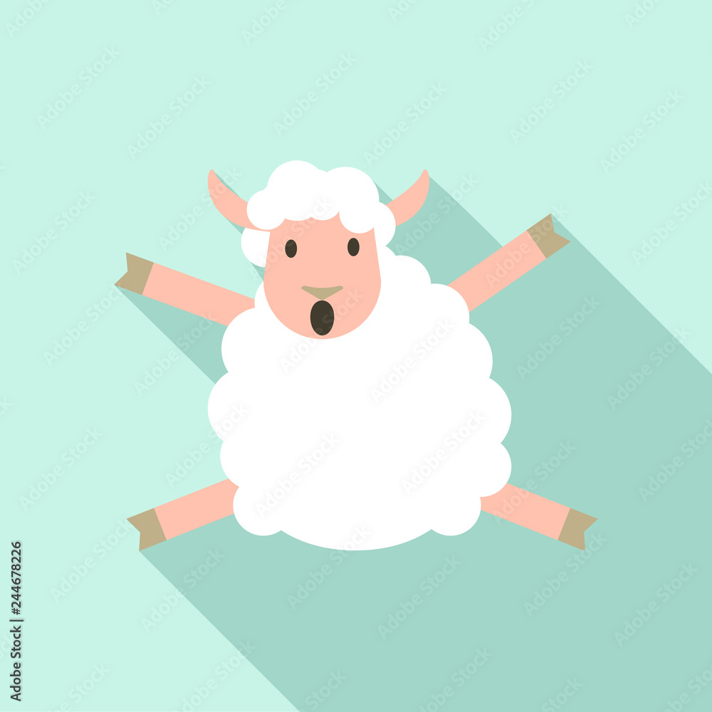 Aufkleber jumping sheep icon. flat illustration of jumping sheep vector icon for web design