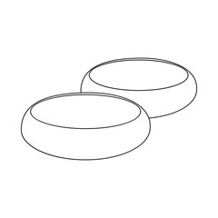 Isolated object of meat and ham sign. Set of meat and cooking vector icon for stock.