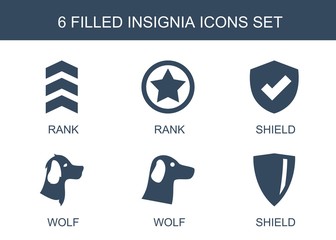 6 insignia icons