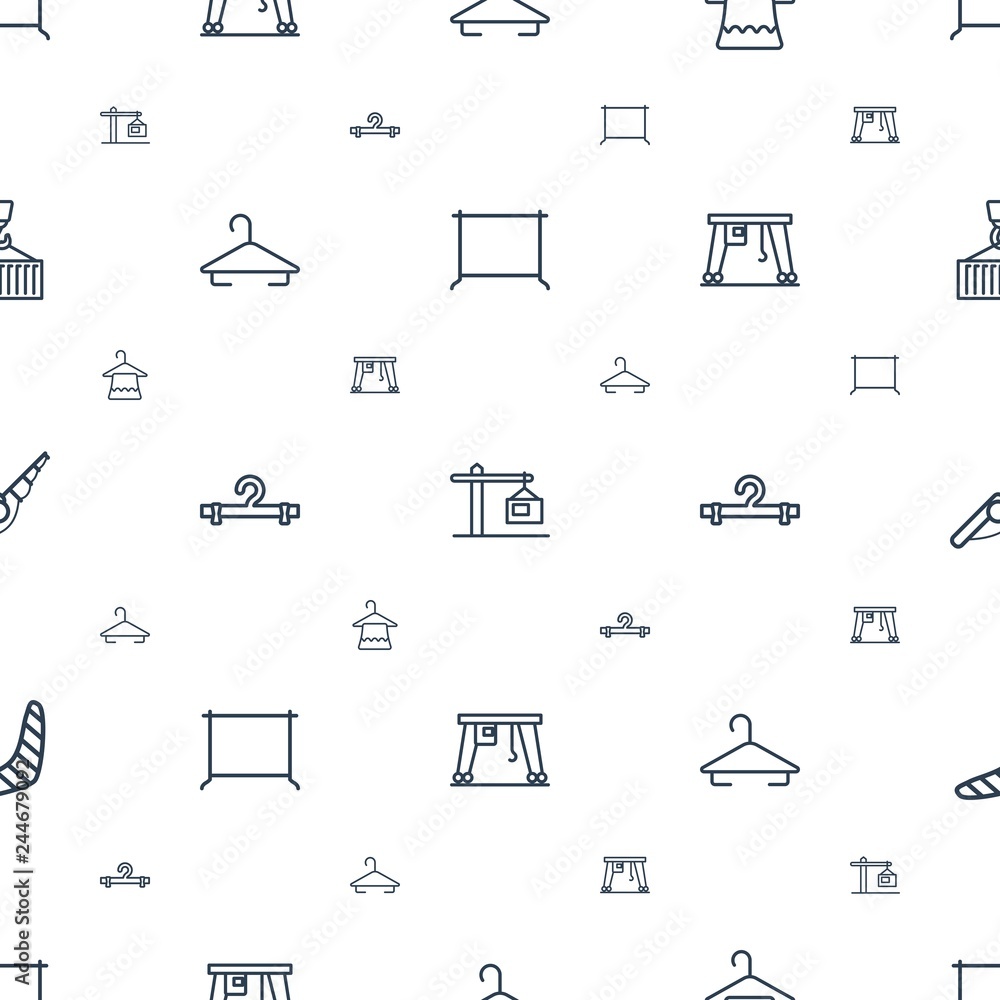 Poster hook icons pattern seamless white background