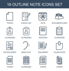 note icons