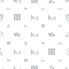 night icons pattern seamless white background