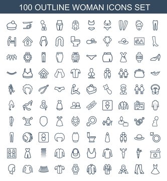 100 woman icons