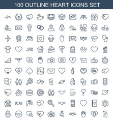 100 heart icons