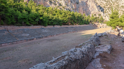 Ancient stadium at Delphi in Greece