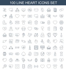100 heart icons