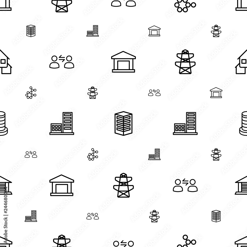 Poster structure icons pattern seamless white background