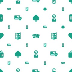 card icons pattern seamless white background