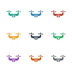 medical drone icon white background