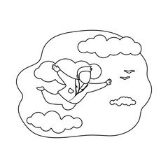 Vector illustration of dreams and night logo. Collection of dreams and bedroom stock symbol for web.