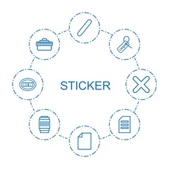 8 sticker icons