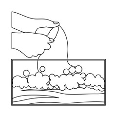 Isolated object of laundry and clean logo. Collection of laundry and clothes stock vector illustration.